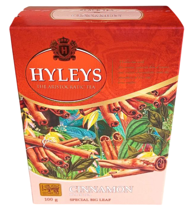 Чай із корицею Hyleys Cinnamon чорний цейлонський великолистовий 100 грамів, фото 1