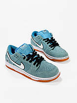 Чоловічі кросівки Nike SB Dunk Low Club 58 Gulf Кеди Найк СБ Данк блакитні замш демісезон, фото 4