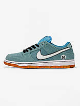 Чоловічі кросівки Nike SB Dunk Low Club 58 Gulf Кеди Найк СБ Данк блакитні замш демісезон, фото 3