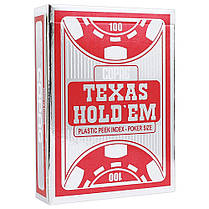 Пластикові гральні карти Copag "Texas hold'em" Silver червоні, фото 5