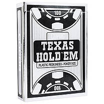 Пластикові гральні карти Copag "Texas hold'em" Silver чорні, фото 5