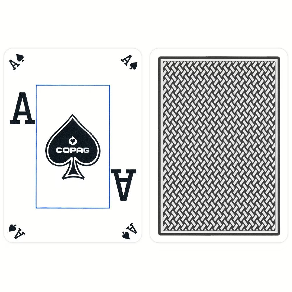 Пластикові гральні карти Copag "Texas hold'em" Silver чорні