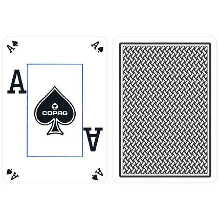 Пластикові гральні карти Copag "Texas hold'em" Silver чорні, фото 1