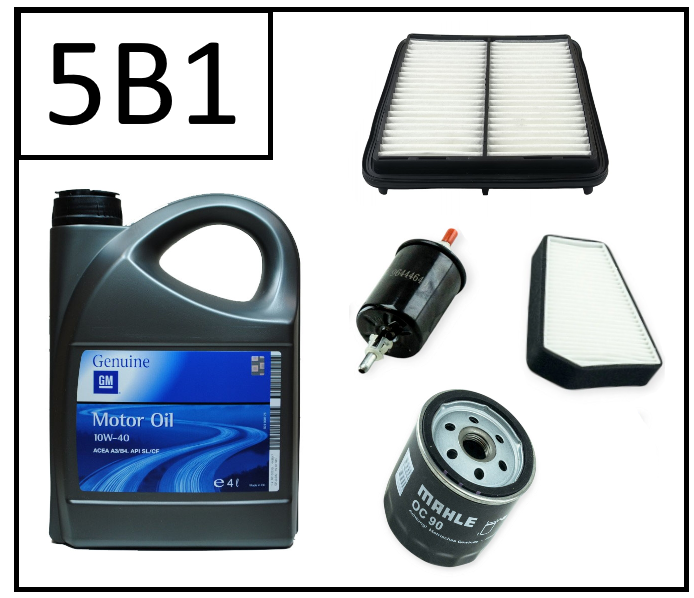 Набір заміни оливи у двигуні Lanos 5в1 (олива Genuine Motor Oil 10W-40 4л, 4 фільтри)
