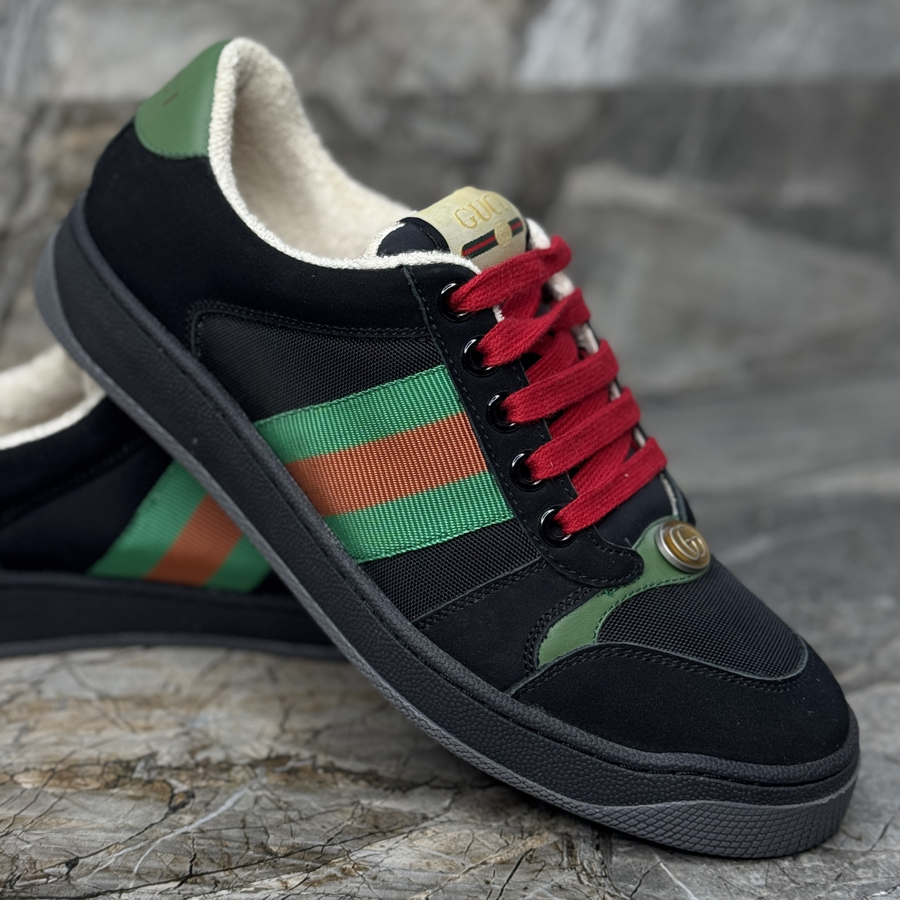Кеди Gucci Screener чорні жіночі
