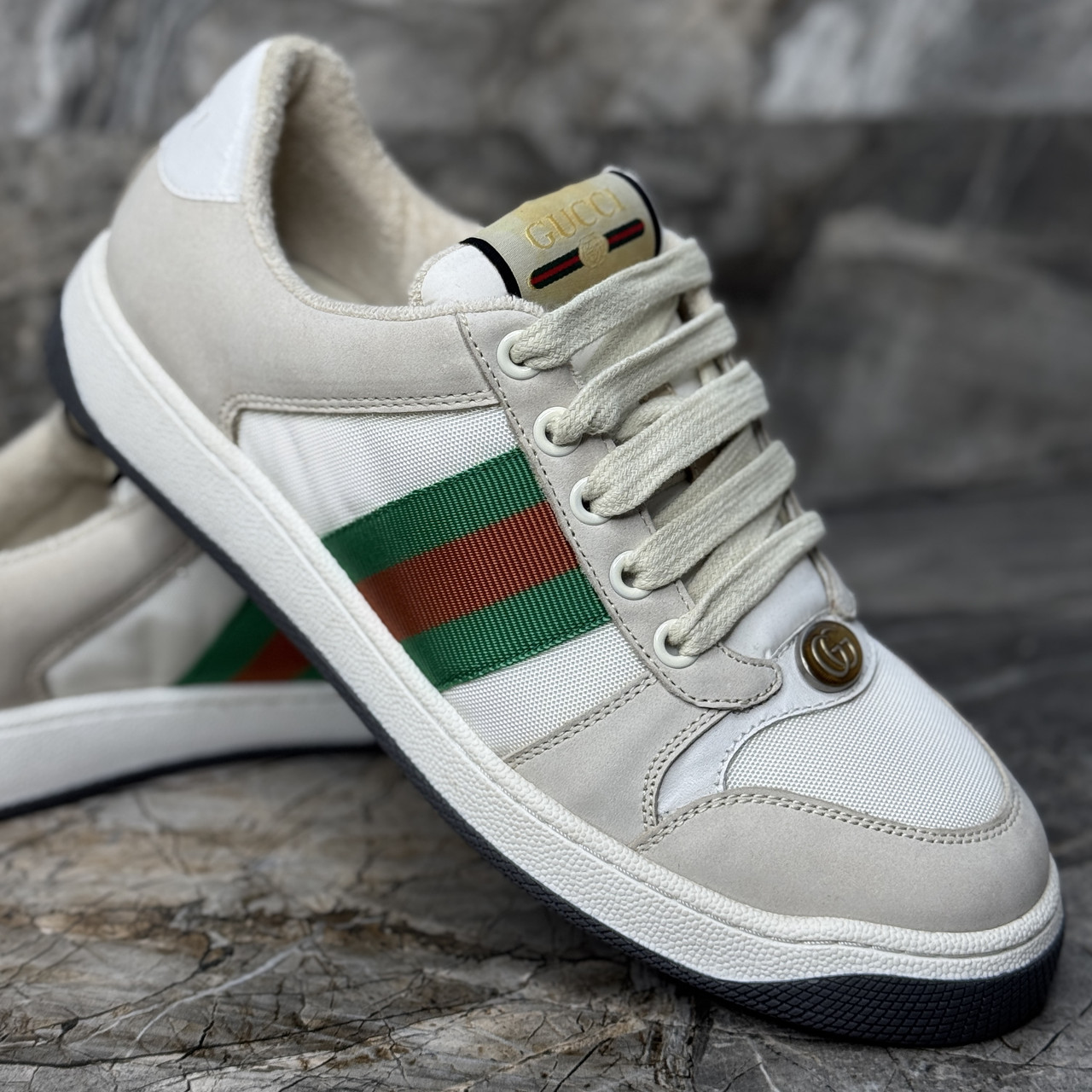 Жіночі кросівки Gucci Screener білі