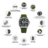 Awarder Embroidery Silver-Army Green Green  Automatic 10ATM, фото 3