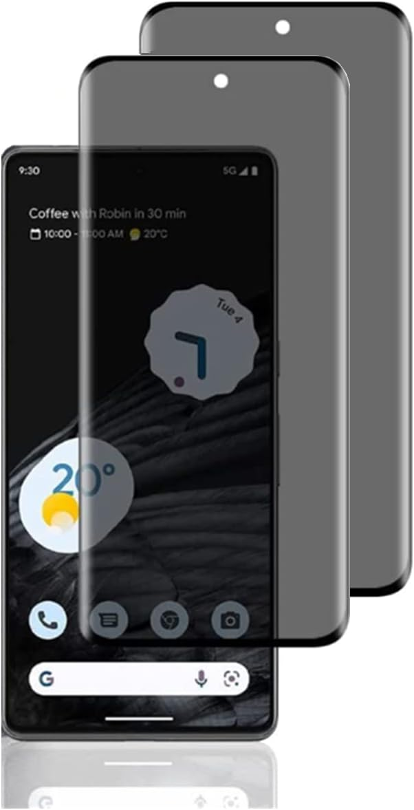 Захисне скло 2 шт CDK для Google Pixel 7 Pro | 3D Антишпион Full Glue (020547) (black)