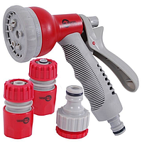 Полив пістолет-розпилюв 8-ми функц.коник 1/2,коник з аквастопом1/2(GE0002)