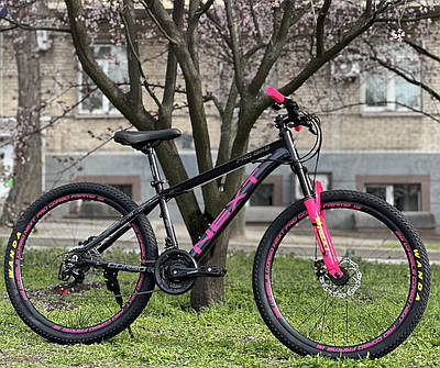 Велосипед гірський спортивний 26" CORSO Next NX-26922 чорно-рожевий на рост 130-145 cм