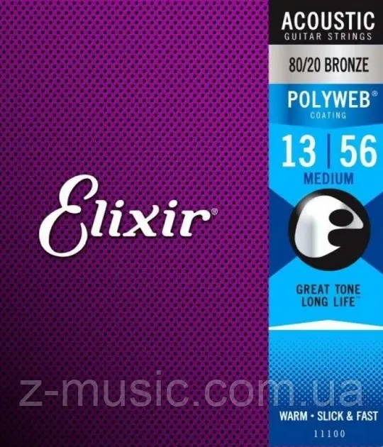 Струни для акустичної гітари Elixir AC PW M (13-56)