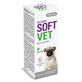 Лосьйон для гігієни очей котів і собак PROVET SOFTVET краплі 15мл