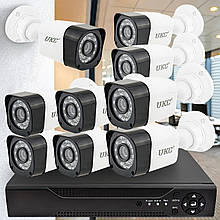 Комплект камер відеоспостереження набір на 8 камер UKC D001-8CH Full HD