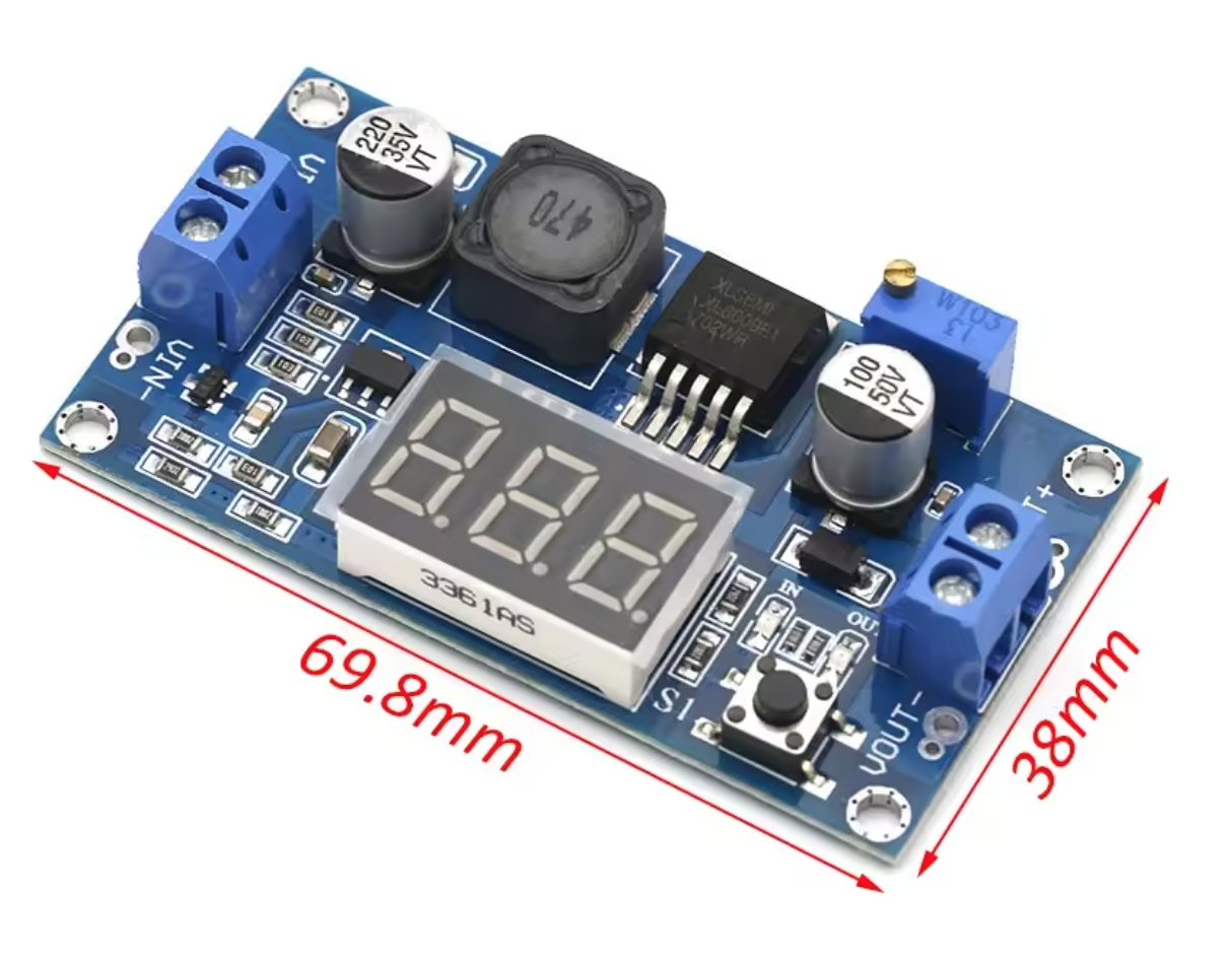 Підвищуючий перетворювач XL6009 3–32В до 5–38В, 4А з LED-дисплеєм 20Вт