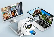 Поворотна модель вуличної камери PTZ WIFI 4MP із записом на картку пам'яті micro SD, фото 2