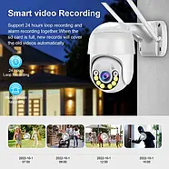 Поворотна модель вуличної камери PTZ WIFI 4MP із записом на картку пам'яті micro SD, фото 4