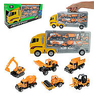 Дитячий трейлер із машинками PS006-4 у наборі 6 машинок, фото 5