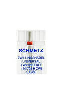 Подвійна голка Schmetz Twin universal 130/705 H ZWI № 2,0/80 (уп.1 шт.)