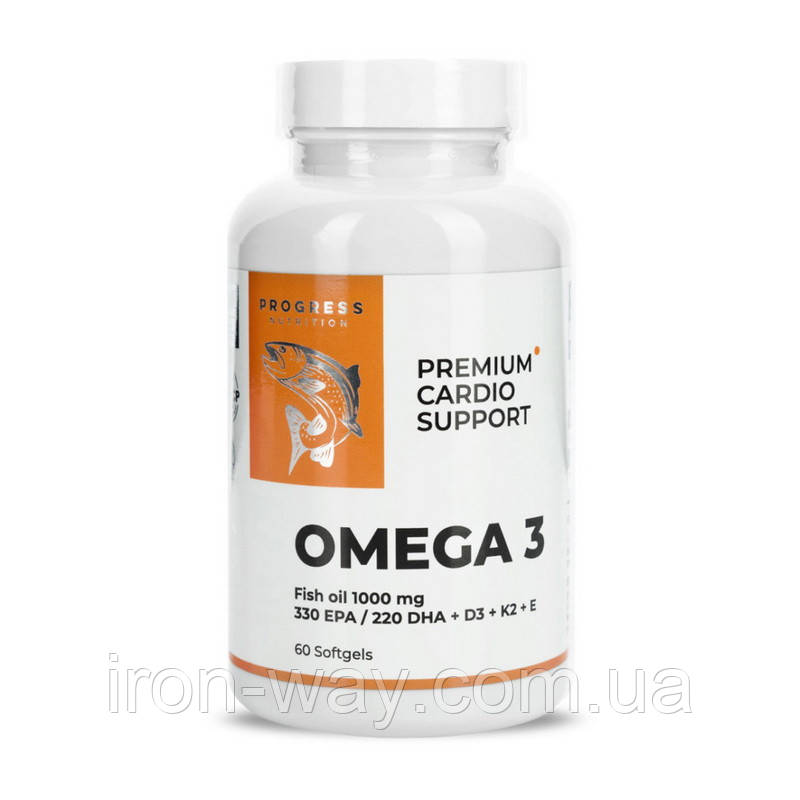 Progress Nutrition Omega 3 Premium Cardio Support (60 softgels)