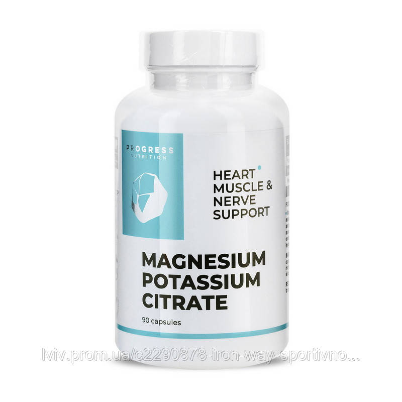 Progress Nutrition Magnesium Potassium Citrate (90 caps), фото 1