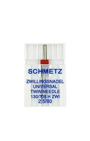 Подвійна голка Schmetz Twin universal 130/705 H ZWI № 2,5/80 (уп.1 шт.)