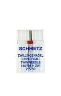 Подвійна голка Schmetz Twin universal 130/705 H ZWI № 2,5/80 (уп.1 шт.)