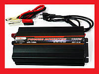 Перетворювач напруги 12 в 220В UKC 1300W інвертор із зарядкою акумулятора, фото 5