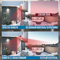WiFi камера Q13 з 2 об'єктивами підсвічуванням та нічним баченням для спостереження додаток iCSee APP, фото 8