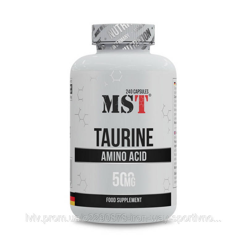 MST Taurine 500 mg (240 caps), фото 1