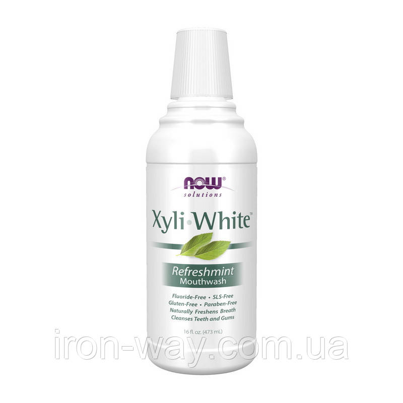 NOW Xyli White Mounthwash (473 ml, refreshmint)