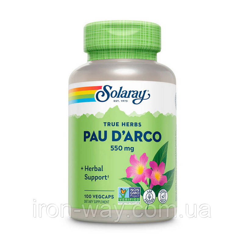 Solaray Pau D'Arco 550 mg of Inner Bark (100 veg caps)
