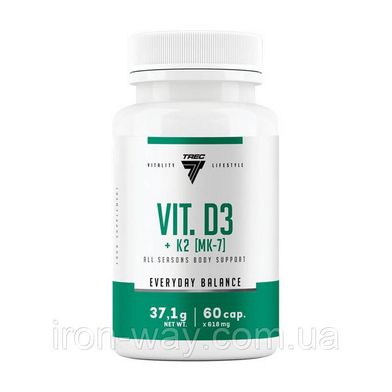TREC nutrition Vit. D3 + K2 MK-7 (60 caps)