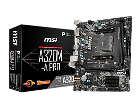 Материнська плата MSI A320M-A PRO Socket AM4 (A320M-A PRO) Б/В