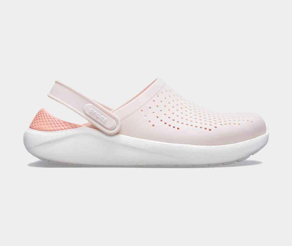 Сабо Crocs LiteRide Clog Powder/White Крокси жіночі лайтрайд пудра-білі оригінал