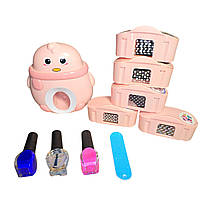 Детский Маникюрный Принтер "Волшебный Дизайн" Комплект С Лаками и Аксессуарами || Kilometr+