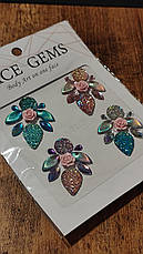 Наклейки блискучі кристали барвисті 3D Face Gems, фото 3