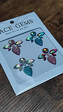 Наклейки блискучі кристали барвисті 3D Face Gems, фото 4