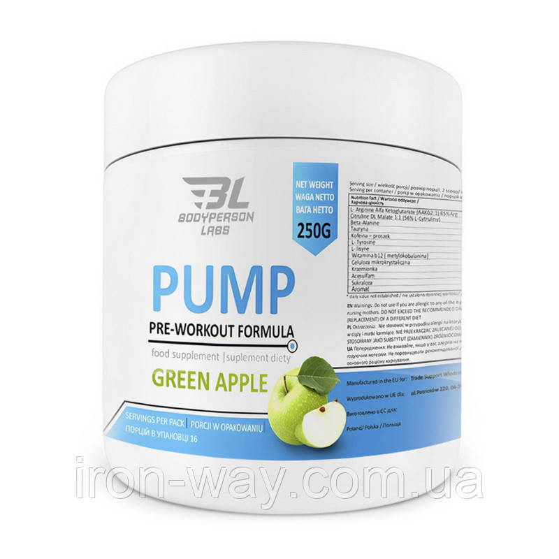 Bodyperson Labs Pump Pre-Workout Formula (250 g, orange)