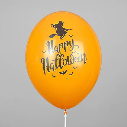 Принт 412 BELBAL-ББ 12" Happy Halloween - відьма на помаранчевому, фото 3