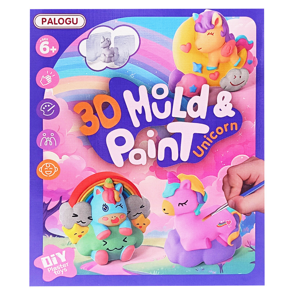 Набір для творчості Гіпсова розмальовка "Unicorn" S138-34(Unicorn) гіпс, форми, фарби, фото 1