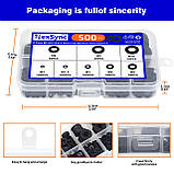 Набір 500 шт. прокладок, розпірних, ізоляційних кілець із чорного нейлону (М2 М2.5 M3 M4 M5 M6 M8 M10). До органа, фото 7