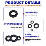 Набір 500 шт. прокладок, розпірних, ізоляційних кілець із чорного нейлону (М2 М2.5 M3 M4 M5 M6 M8 M10). До органа, фото 3