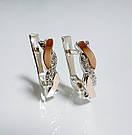 Срібні сережки з золотом, фото 3