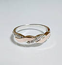 Срібна каблучка з золотими пластинами, фото 2