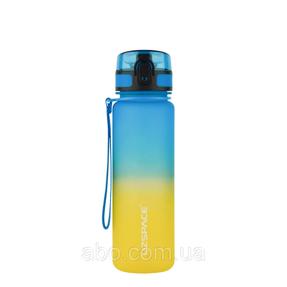 Пляшка для води UZSPACE 3026(Yellow-Blue) 500 мл, жовто-блакитна, фото 1