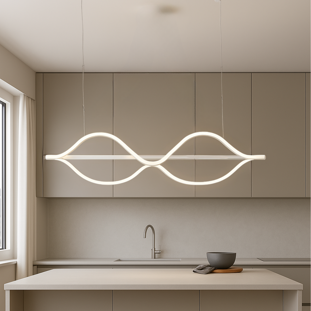 Led люстра в мінімалістичному стилі Diasha 40W до 10 м² колір Білий 8837WH