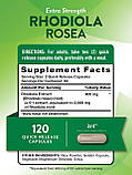 Родіола Nature's Truth Rhodiola Rosea 2000 мг еквівалент на порцію 120 капсул, фото 3