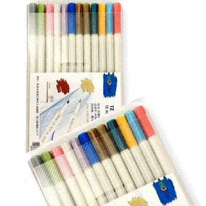 Фломастери Metallik Pen 1818 набор 12 кольорів