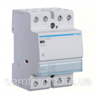 Контактор безшумний Hager ESL428SDC 25A 3НО+1НЗ 12W