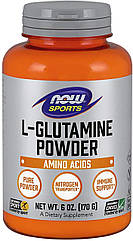 L-глутамін, L-Glutamine, Now Foods, Sports, порошок, 170 г